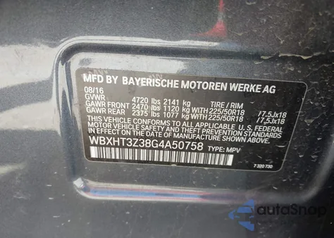 2016 BMW X1 xDrive28I z USA, uszkodzony, nr VIN WBXHT3Z38G4A50758